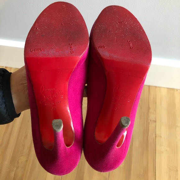 New Simple Fuchsia Suede Pumps 114mm - Picture 5 of 7